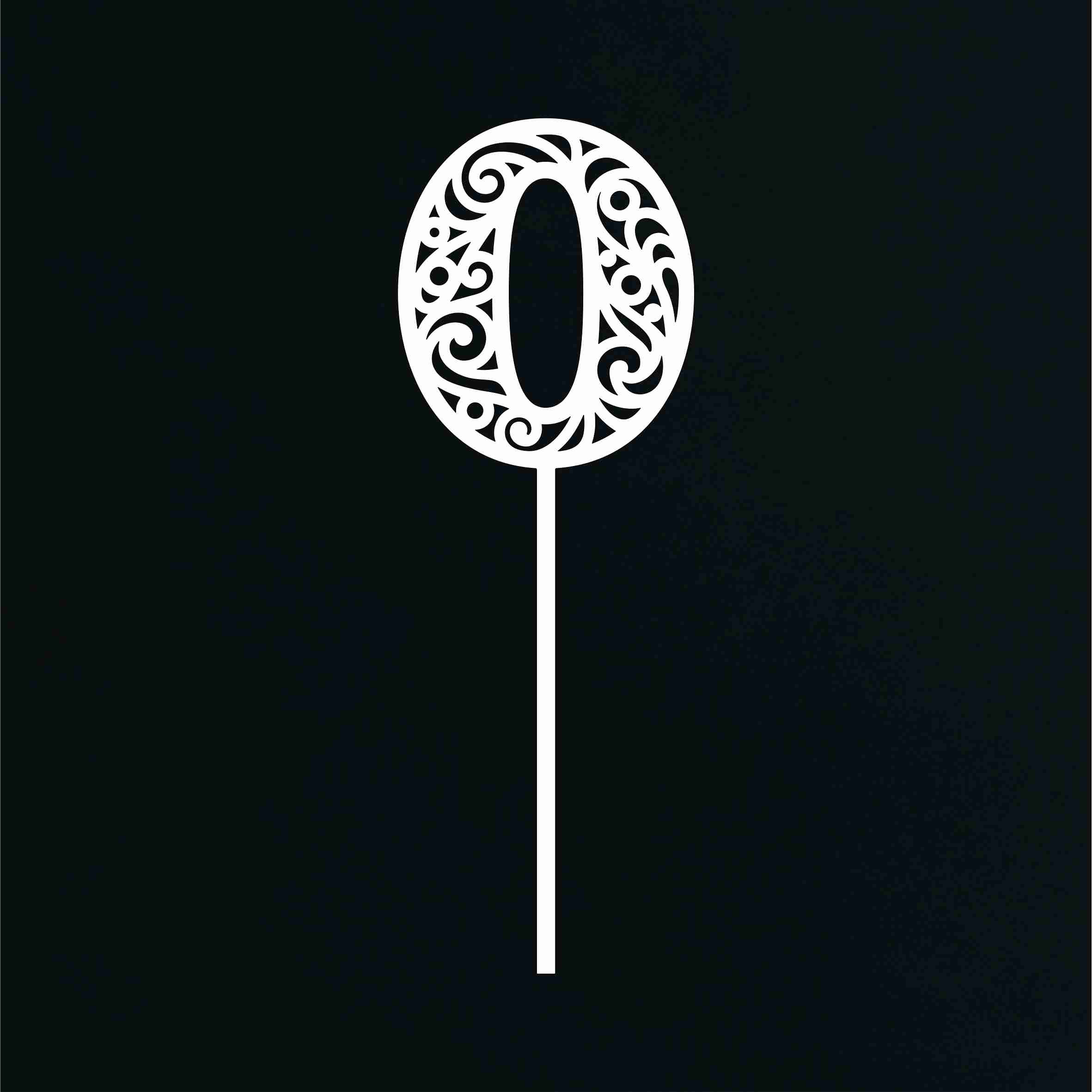 Drevené zapichovacie číslo - 0