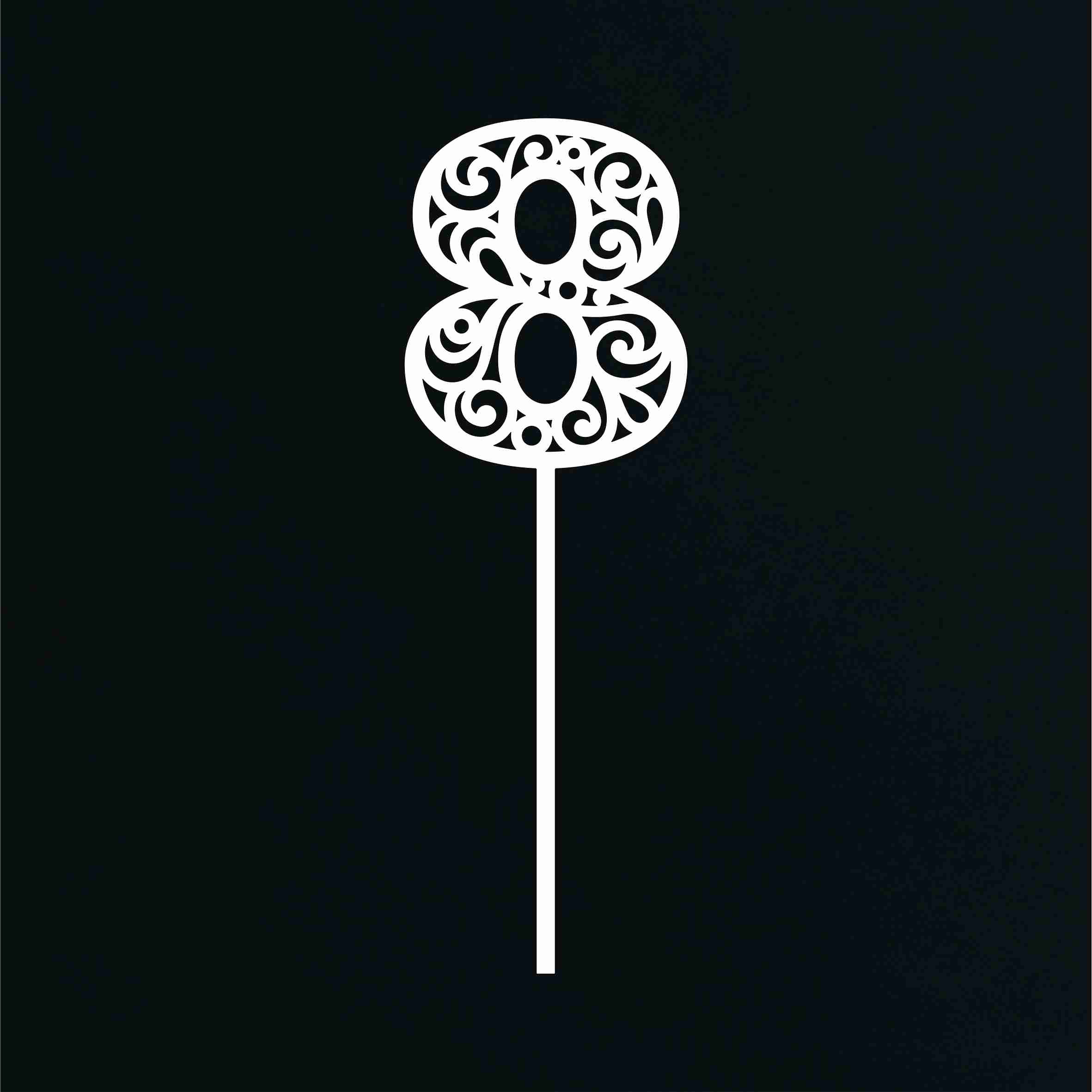 Drevené zapichovacie číslo - 8