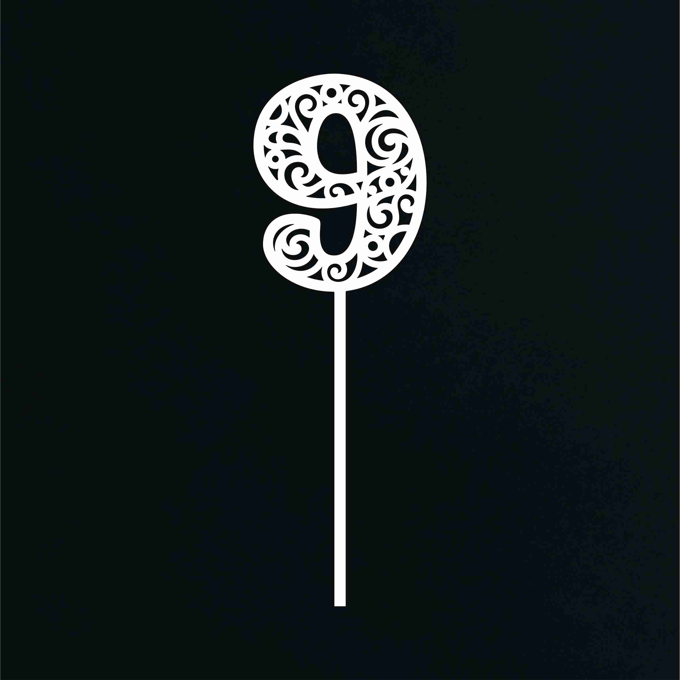 Drevené zapichovacie číslo - 9