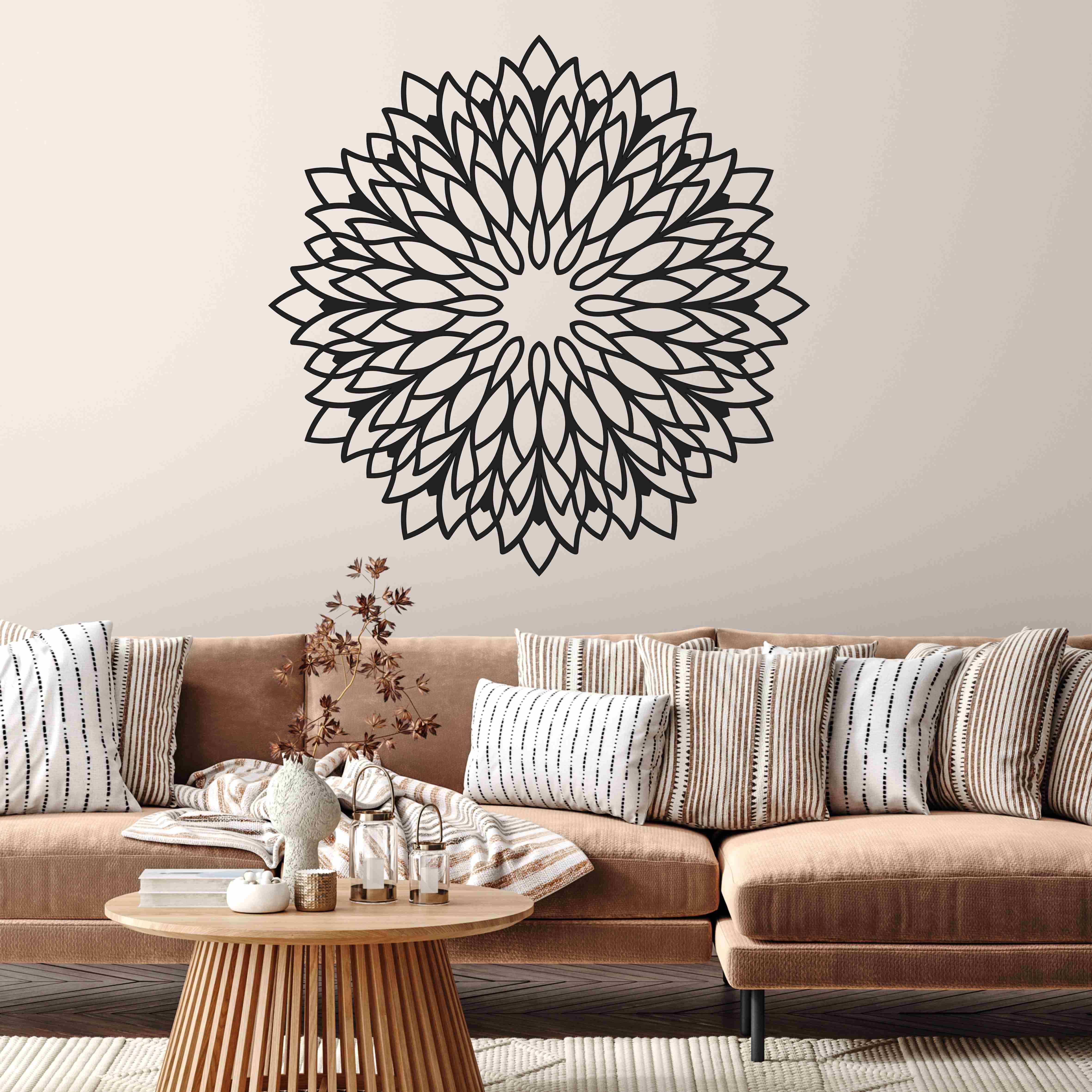 Drevená mandala na stenu