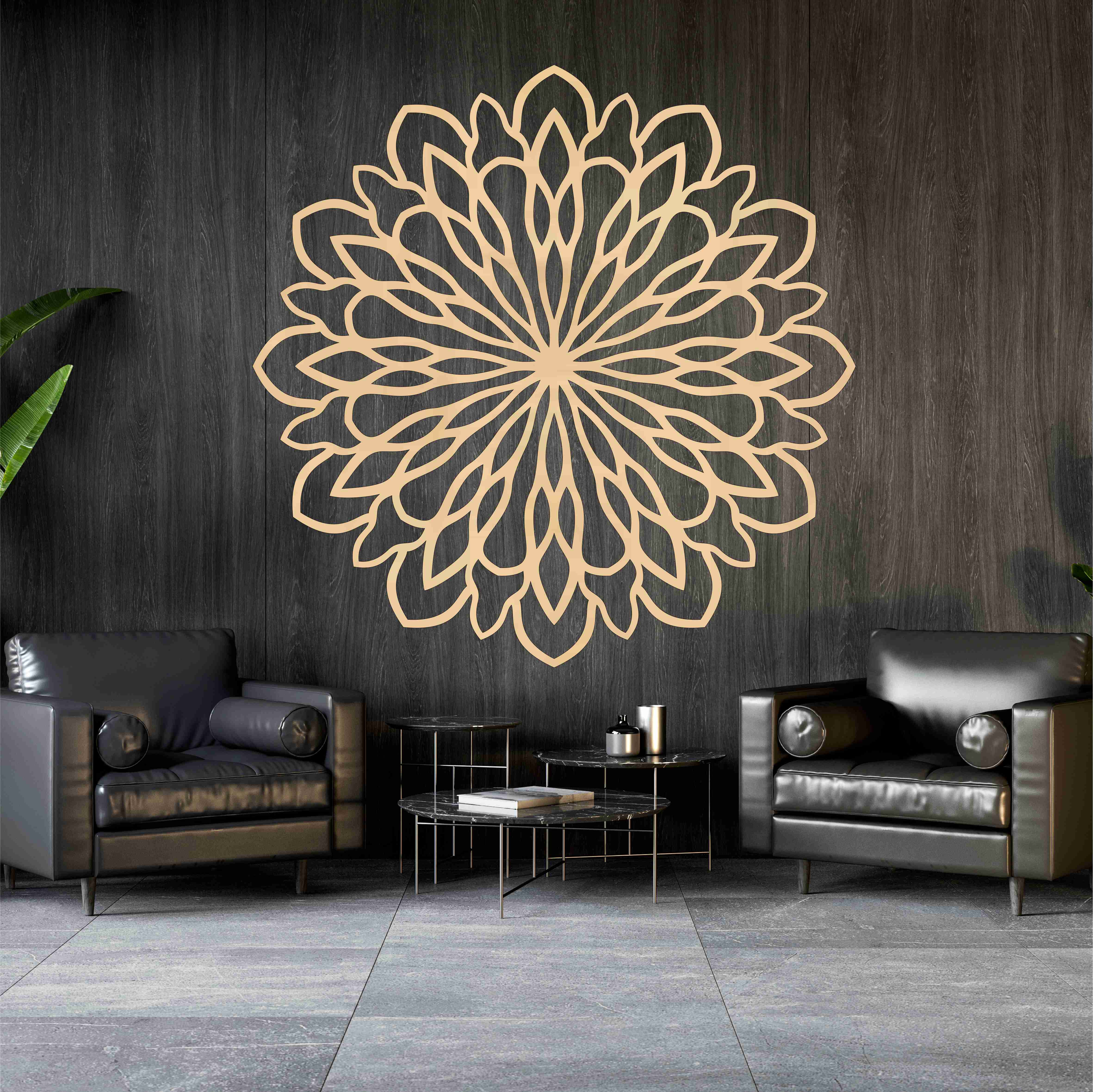 Drevená mandala na stenu