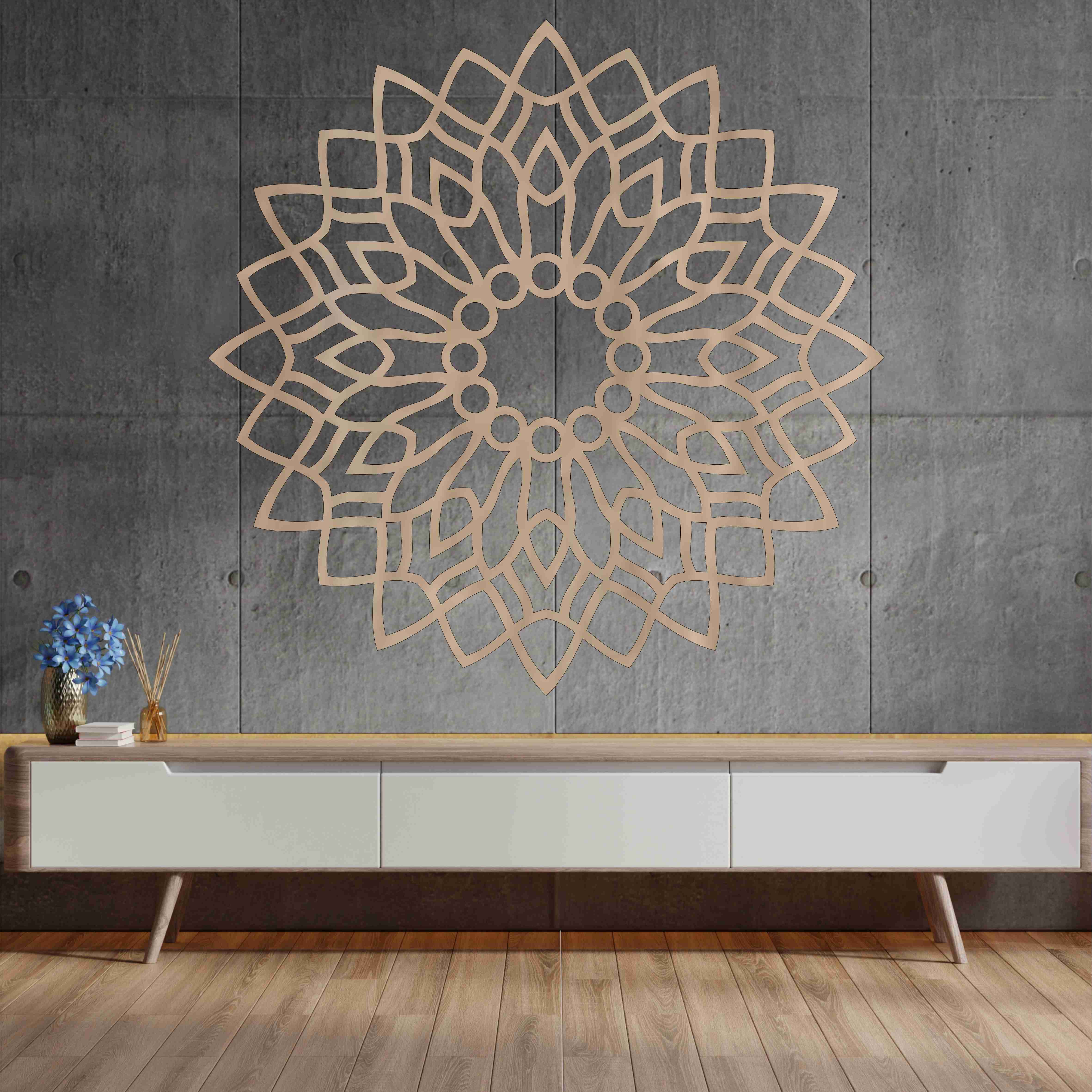 Drevená mandala na stenu