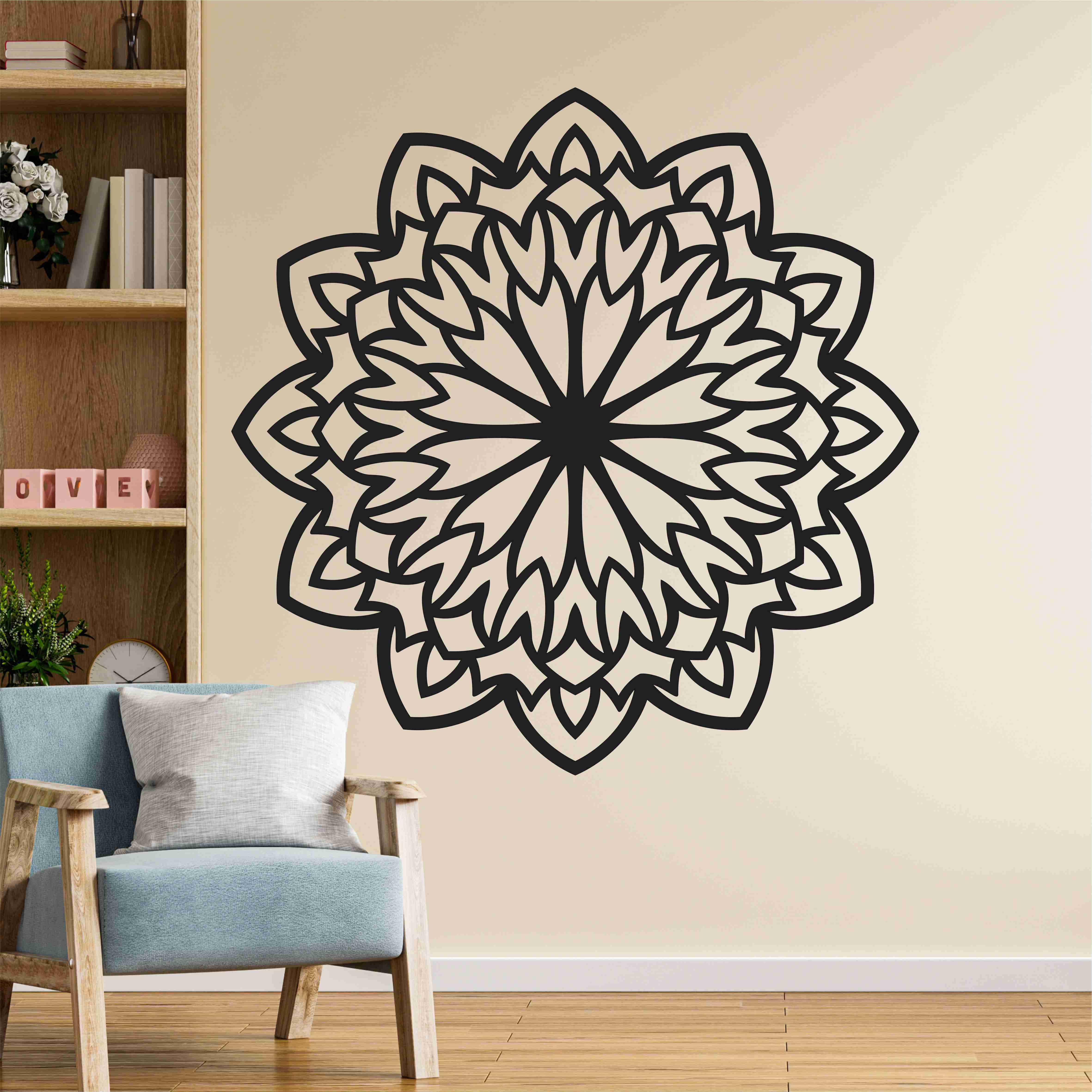 Drevená mandala na stenu