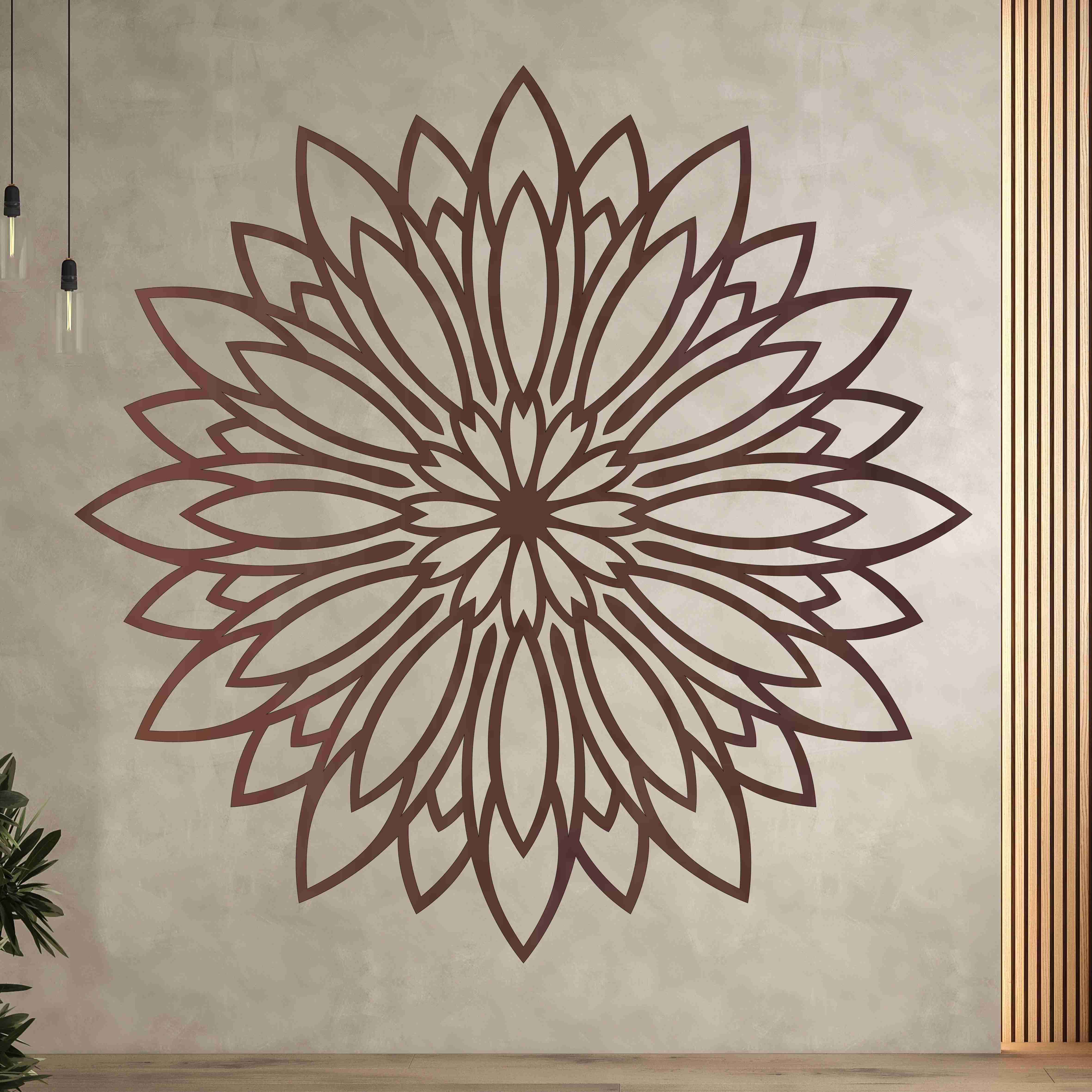 Drevená mandala na stenu