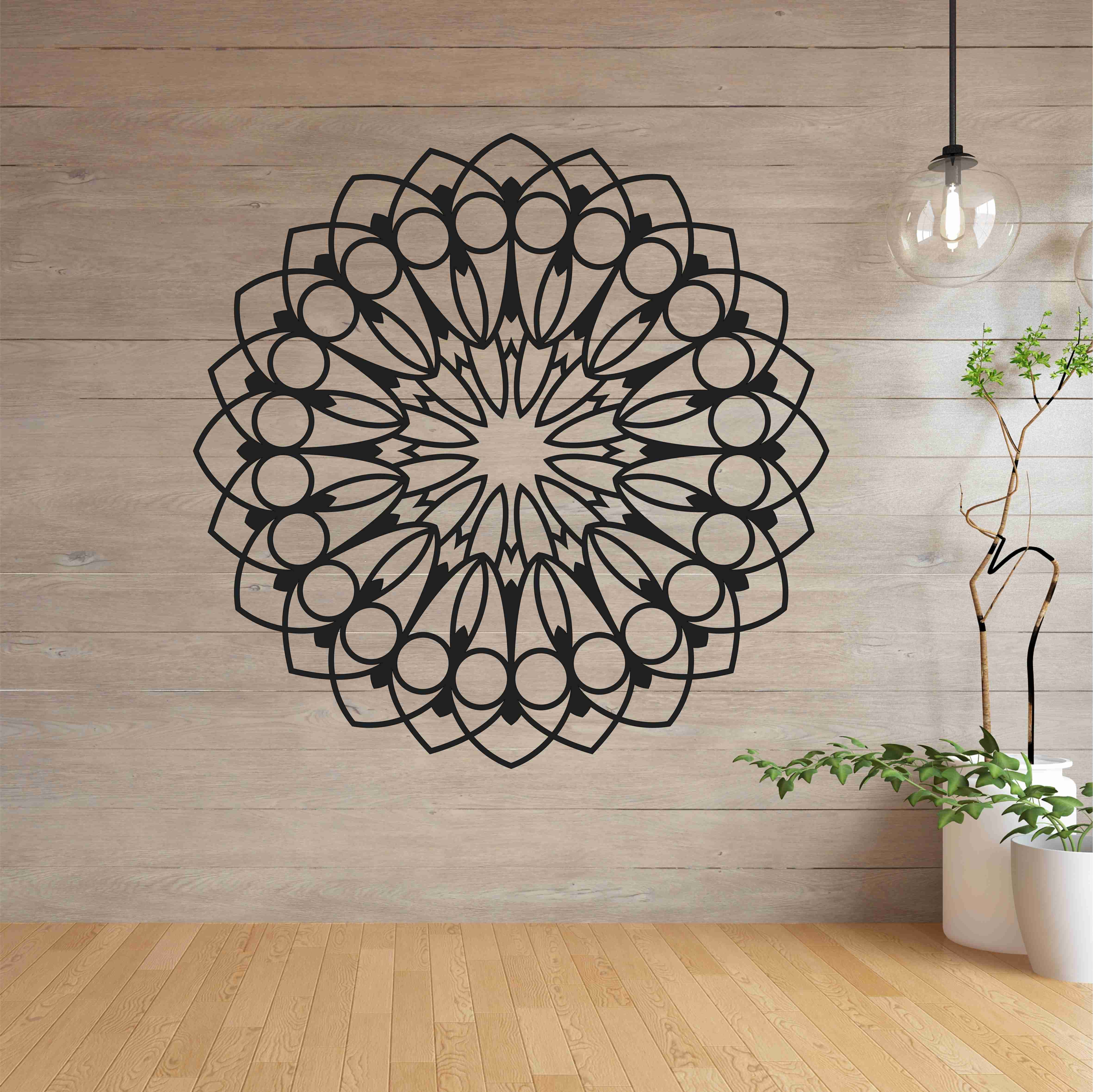 Drevená mandala na stenu