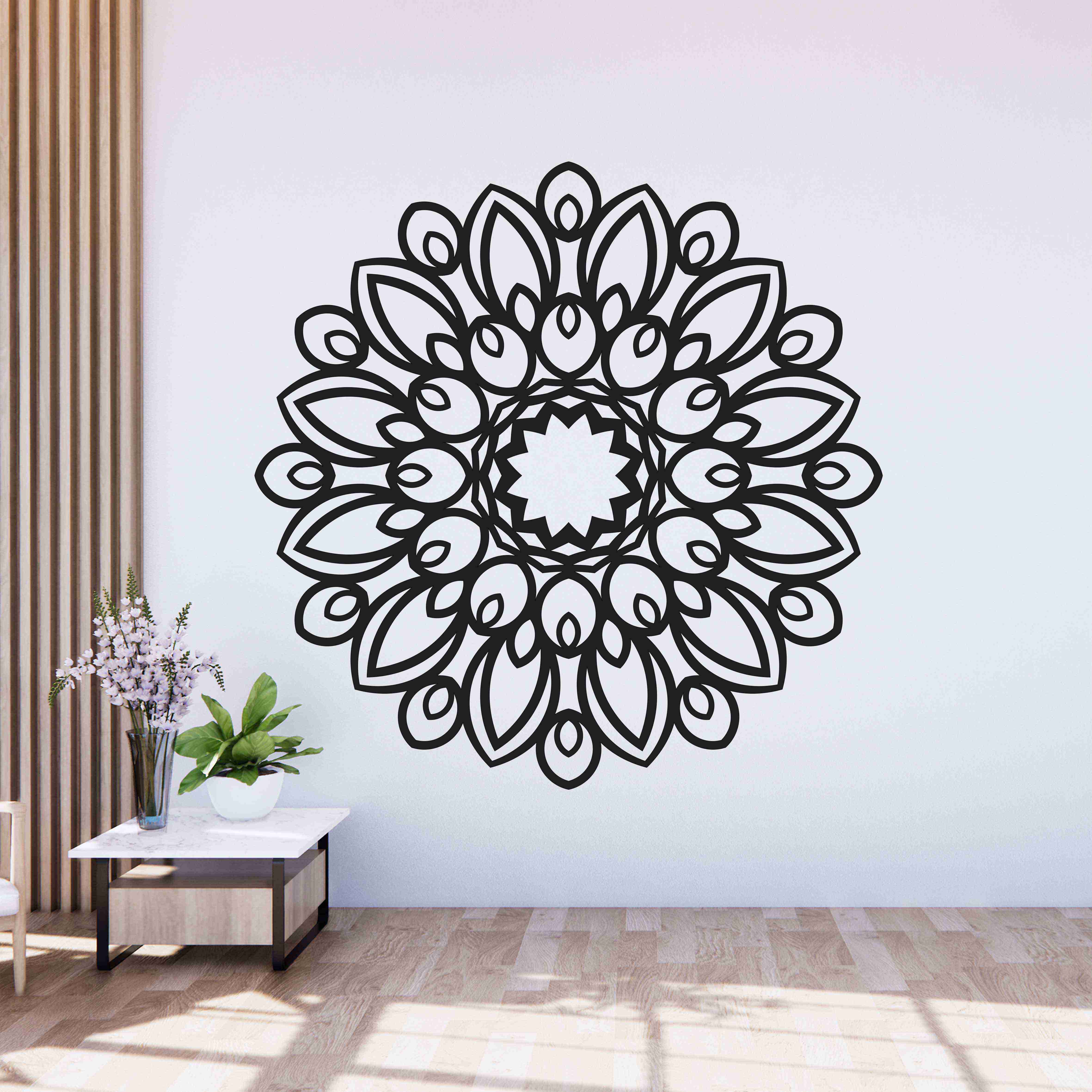 Drevená mandala na stenu