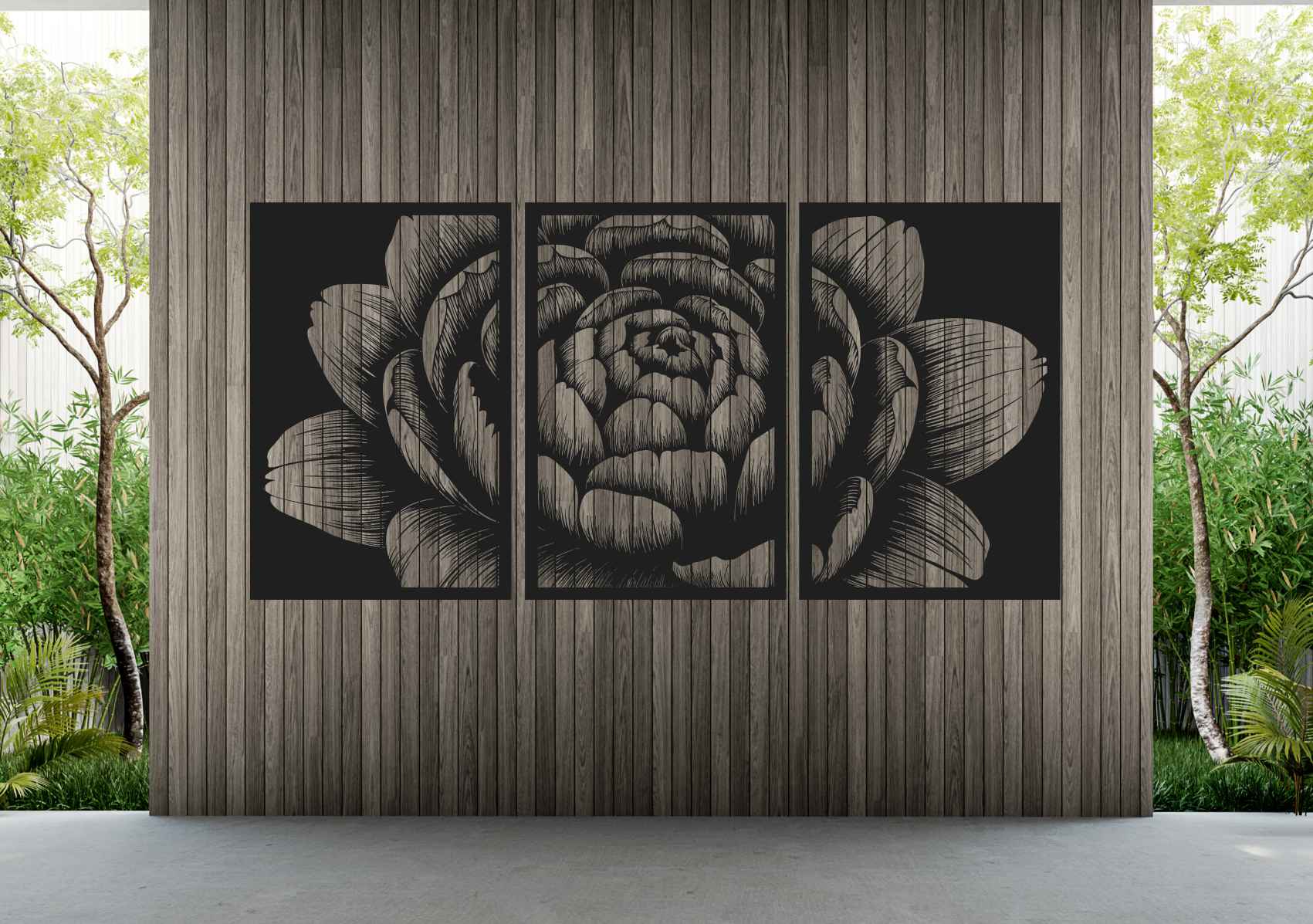 Trojdielny obraz na stenu - Kvet