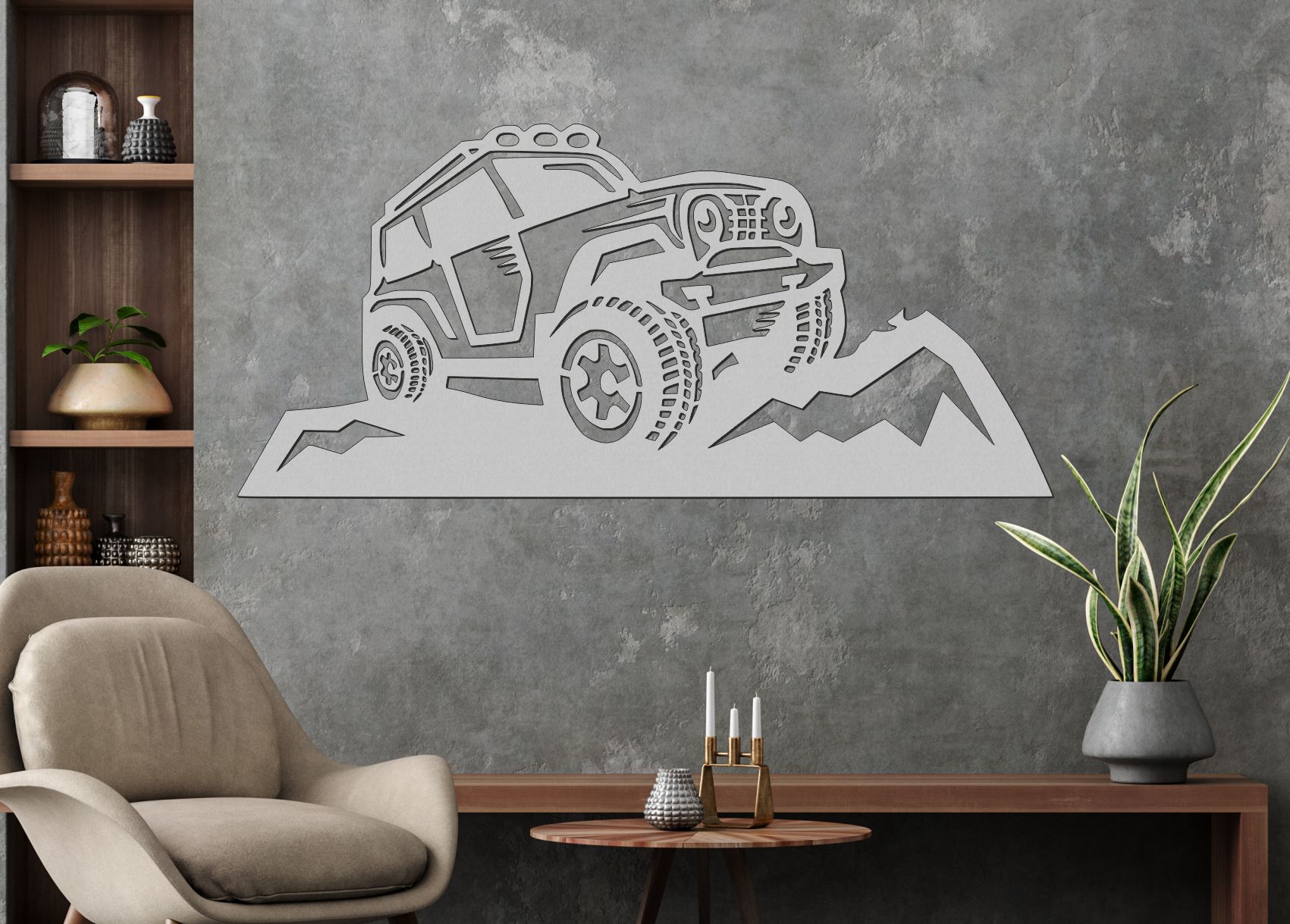 Drevený obraz na stenu – Off-road Buggy