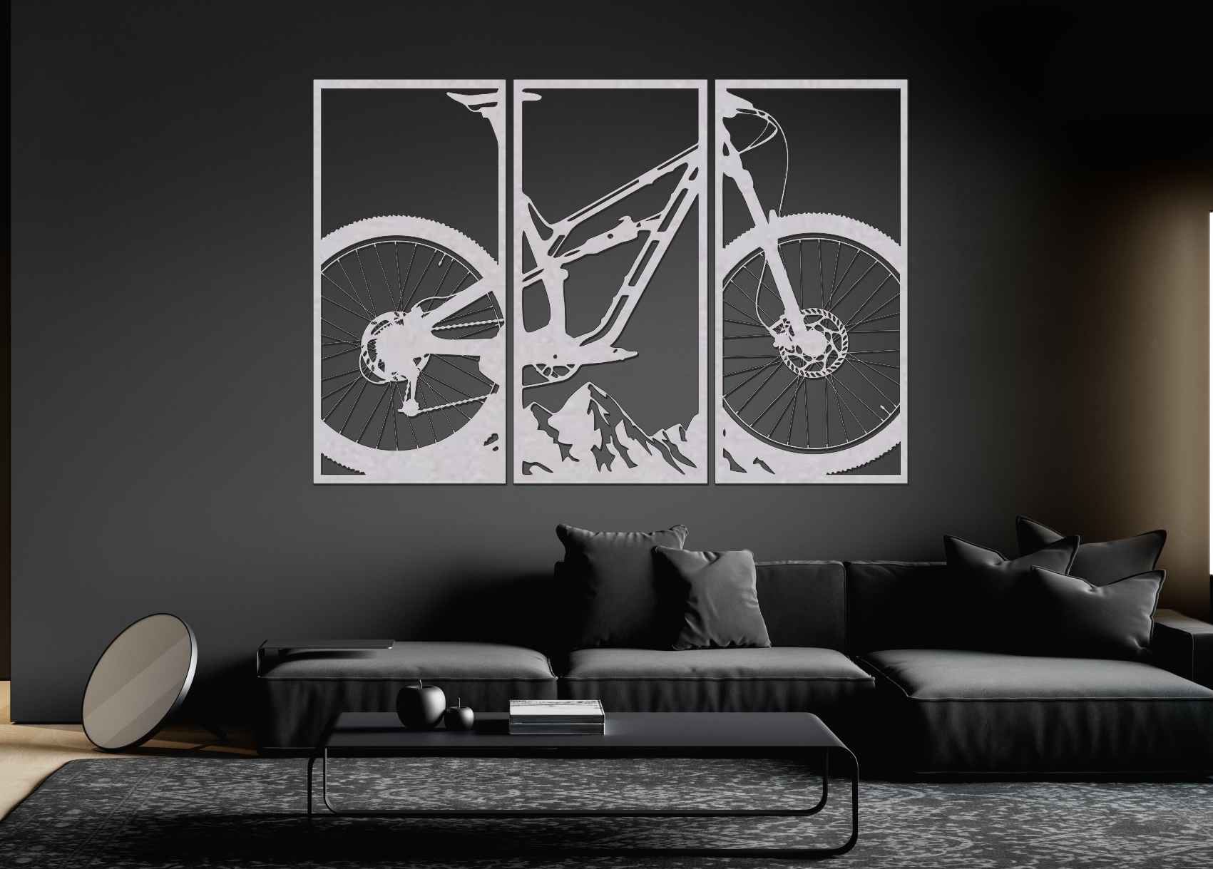 Trojdielny obraz na stenu - Bicykel