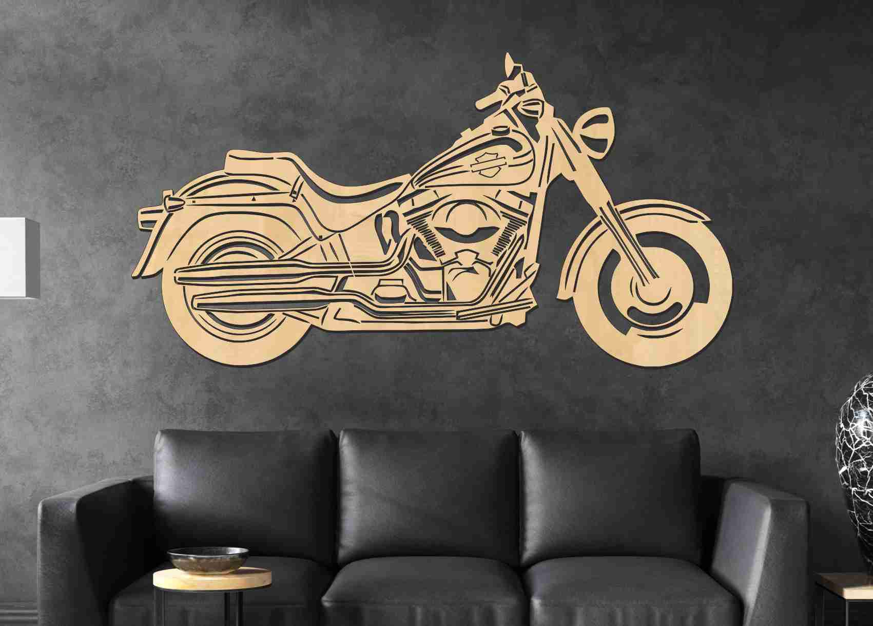 Drevený obraz na stenu - Chopper