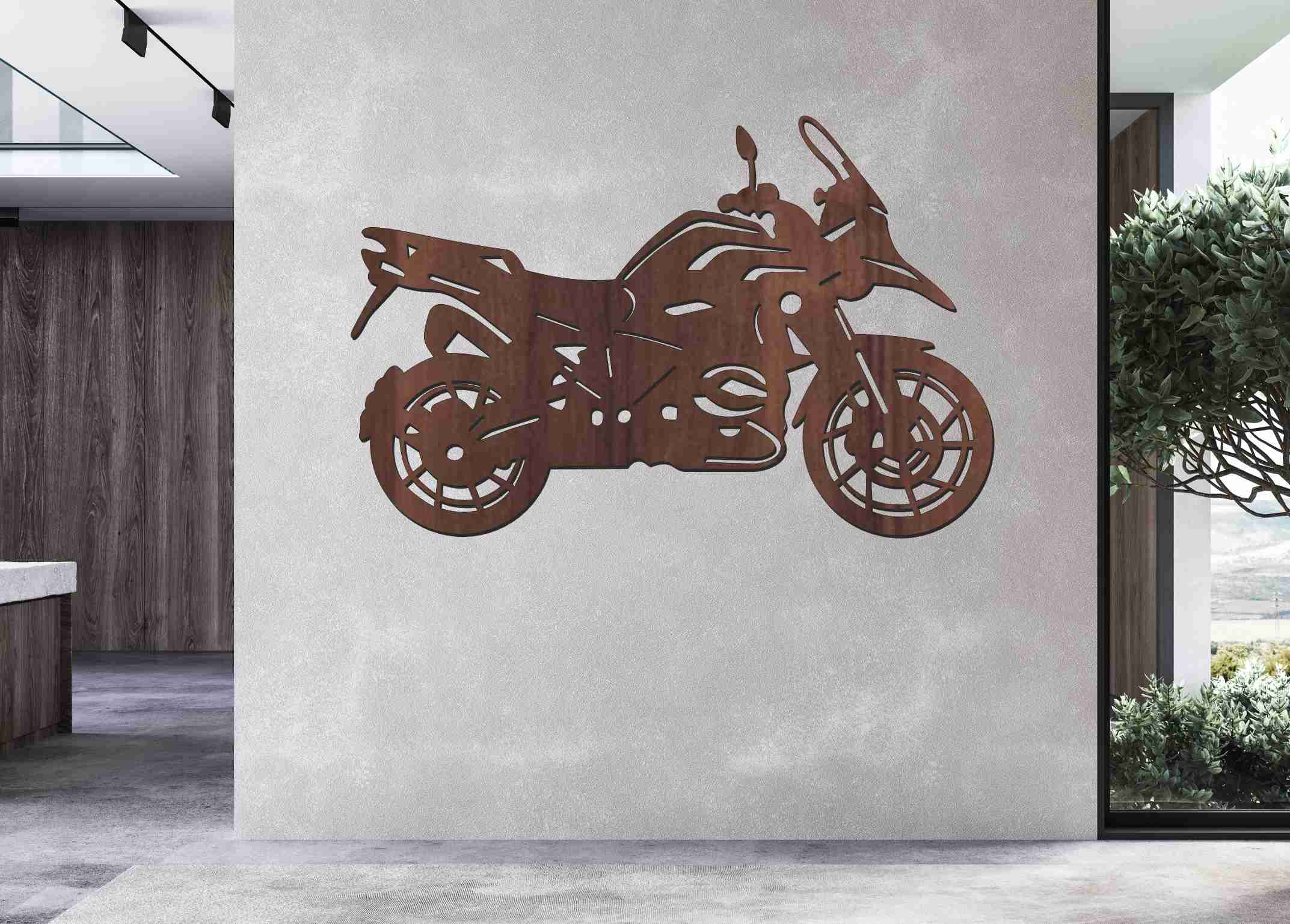 Drevený obraz na stenu - Motorka