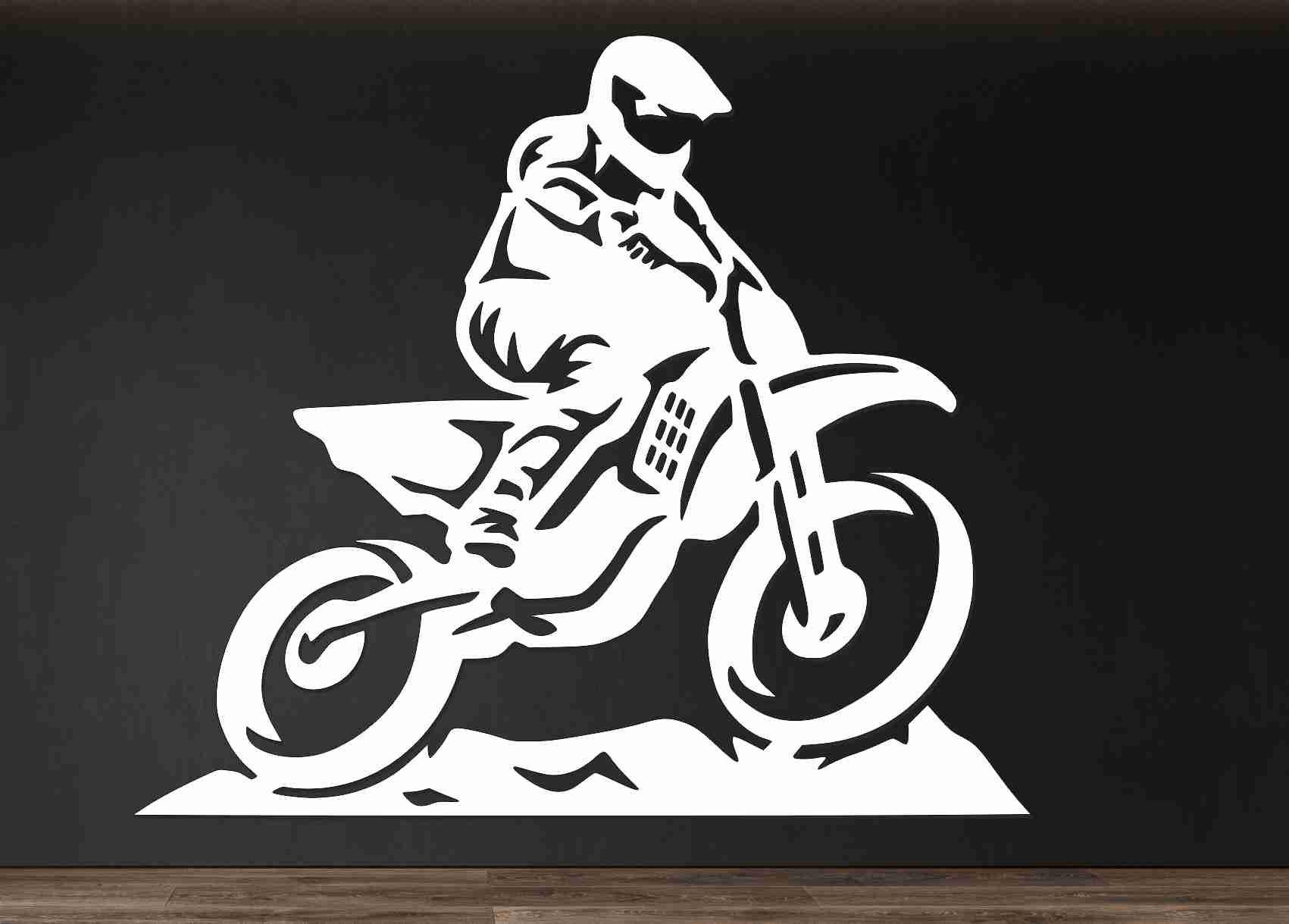 Drevený obraz na stenu - MotoCross