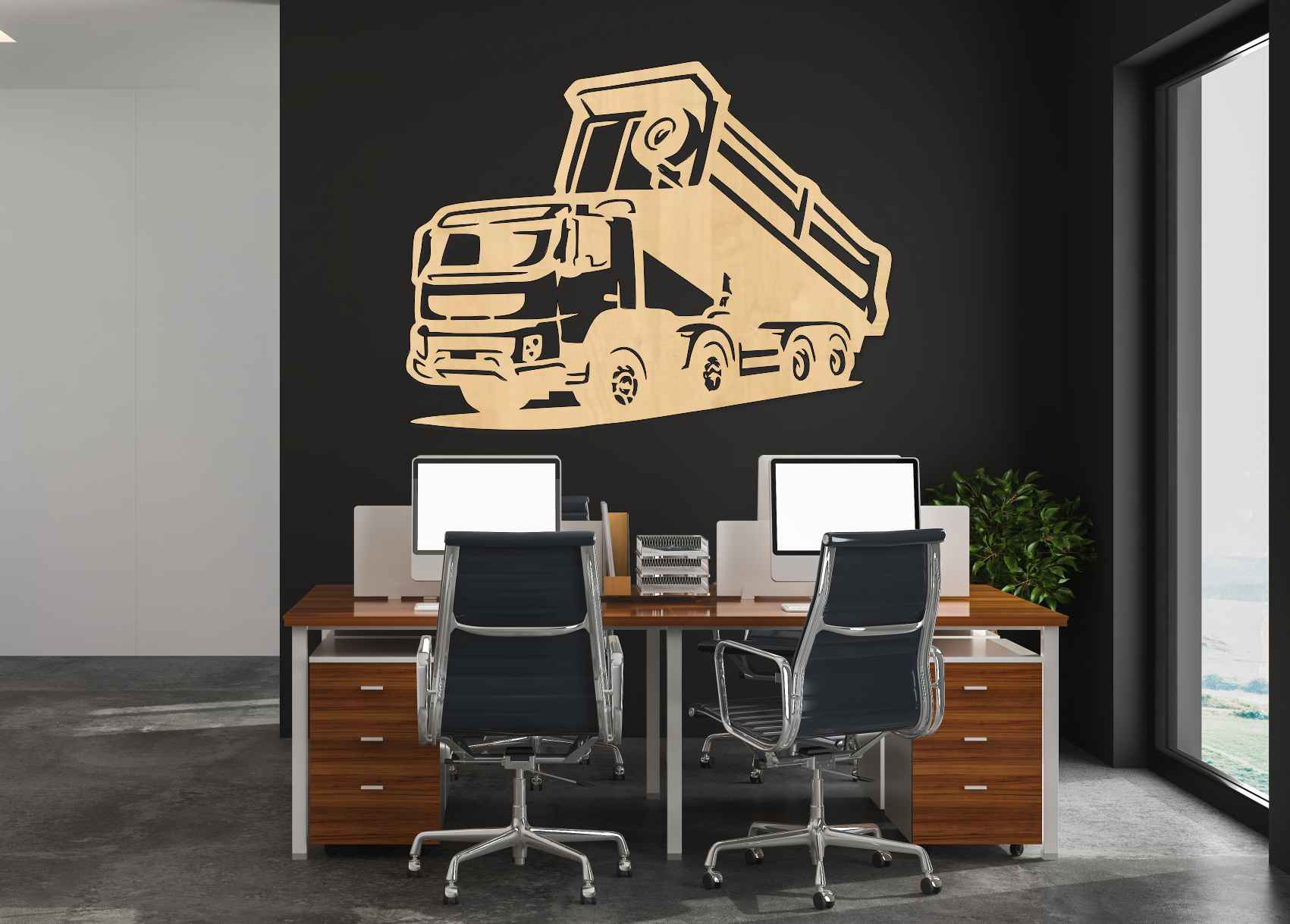 Drevený obraz na stenu – Nákladné auto