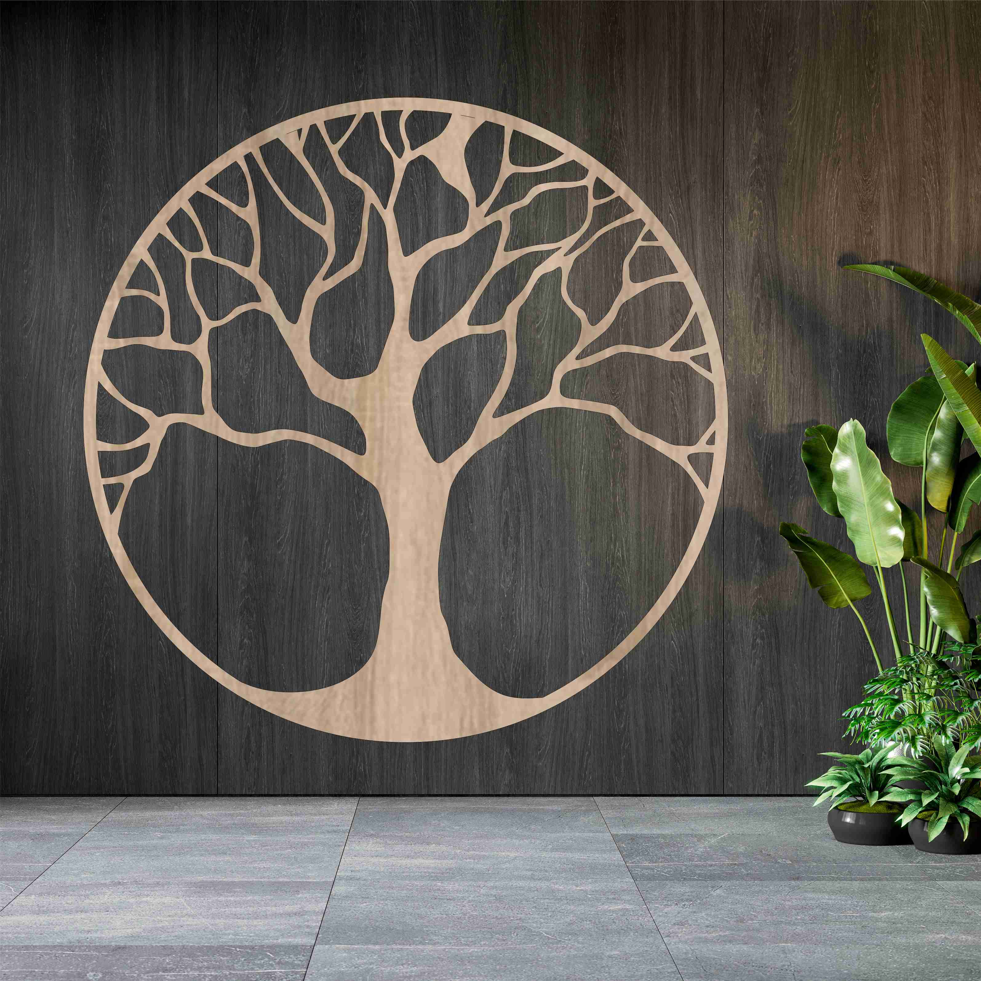 Drevený strom života na stenu
