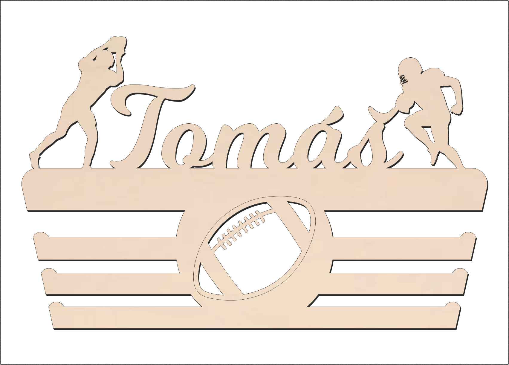 Vešiak na medaily - Americký futbal