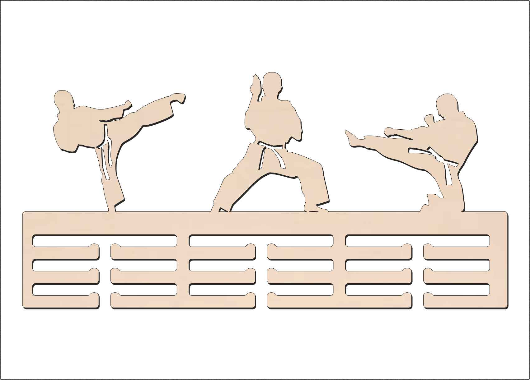 Vešiak na medaily - Karate