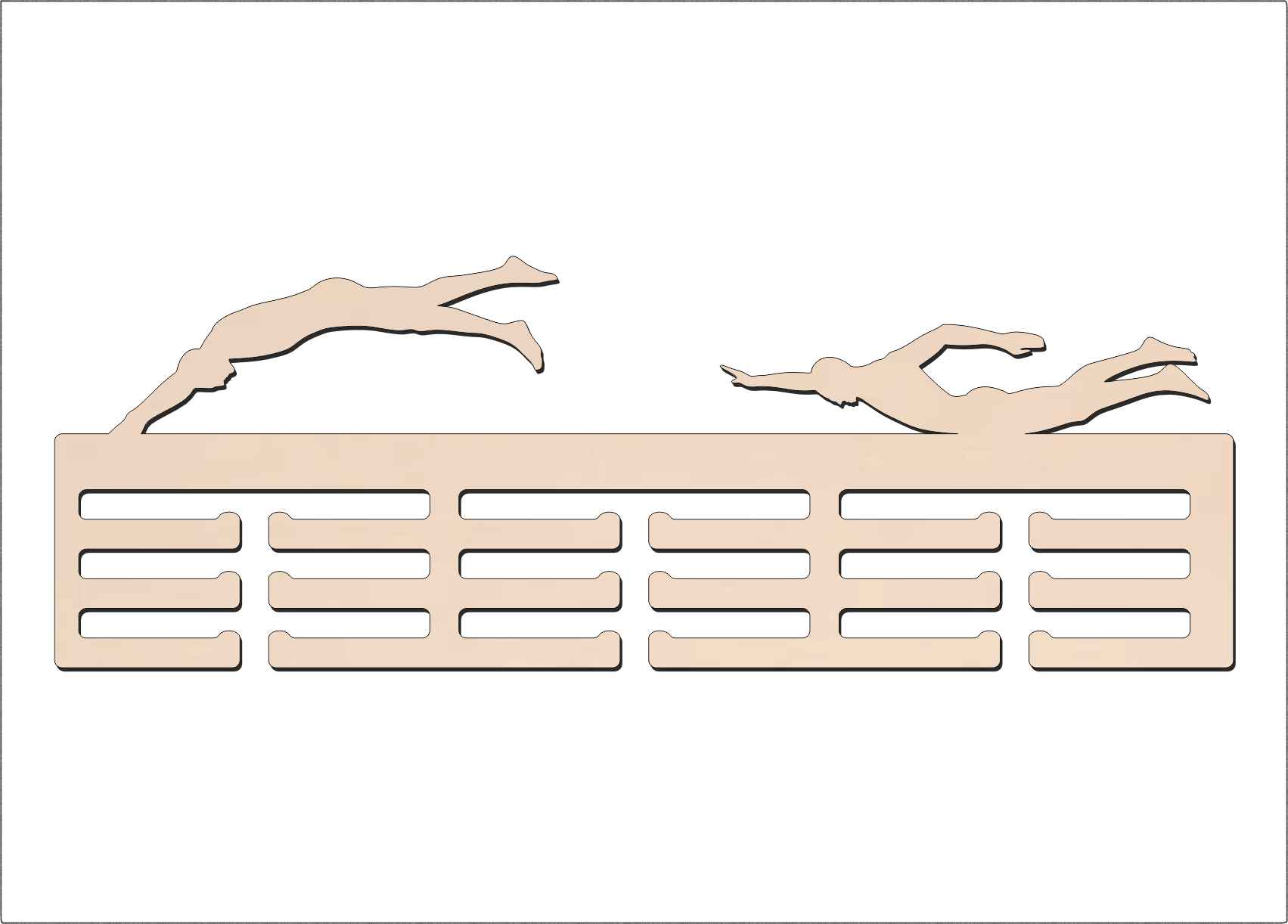 Vešiak na medaily - Plávanie