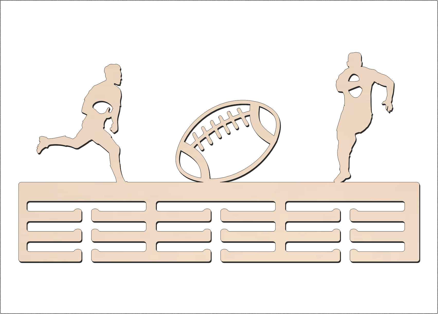 Vešiak na medaily - Rugby