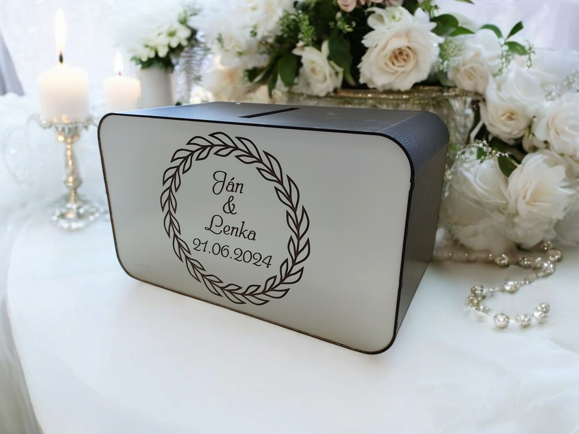 Svadobná truhlica na peniaze - XXL ornament