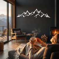Drevená nástenná dekorácia – Silueta hôr