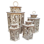 Drevený lampáš - Sova