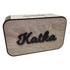 Drevená 3D pokladnička s menom alebo nápisom