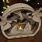 Exkluzívny drevený betlehem s anjelmi