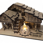 Rodinný drevený betlehem so strieškou