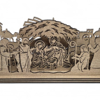 Rustikálny drevený betlehem