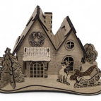 Drevený vianočný domček