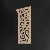 Drevené číslo na stenu - 1