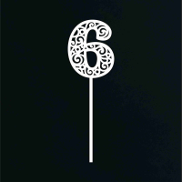 Drevené zapichovacie číslo - 6