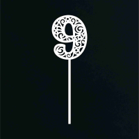 Drevené zapichovacie číslo - 9