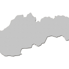 Štýlová minimalistická mapa Slovenska