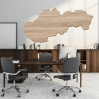 Štýlová minimalistická mapa Slovenska