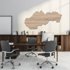 Štýlová minimalistická mapa Slovenska