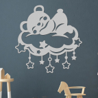 Drevený obrázok do detskej izby – Macko na oblaku