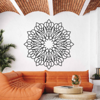 Drevená mandala na stenu - Slnečná