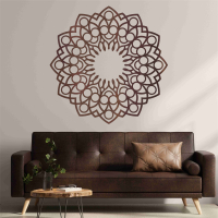 Drevená mandala na stenu - Kvetina