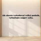 Drevený nápis na stenu - Ak chcete vybudovať veľký podnik