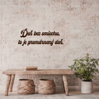 Drevený nápis na stenu - Deň bez smiechu,