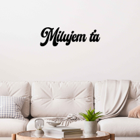 Drevený nápis na stenu - Milujem ťa