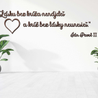 Drevený nápis na stenu - Lásku bez kríža nenájdeš ...