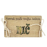 Drevená obálka na peniaze - Darček podľa tvojho želania - Nič