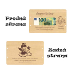 Drevená obálka na peniaze pre dievčatko - Sviatosť ku krstu