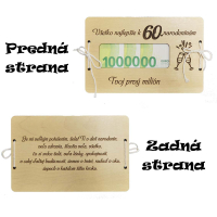 Drevená darčeková obálka k narodeninám