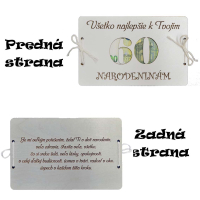 Drevená darčeková obálka k narodeninám