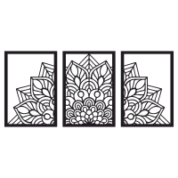 Trojdielny obraz na stenu - Mandala