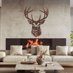 Drevený obraz – Hlava jeleňa