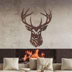 Drevený obraz – Hlava jeleňa